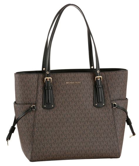 michael michael kors shopper voyager medium mit logo|Michael Kors large saffiano tote.